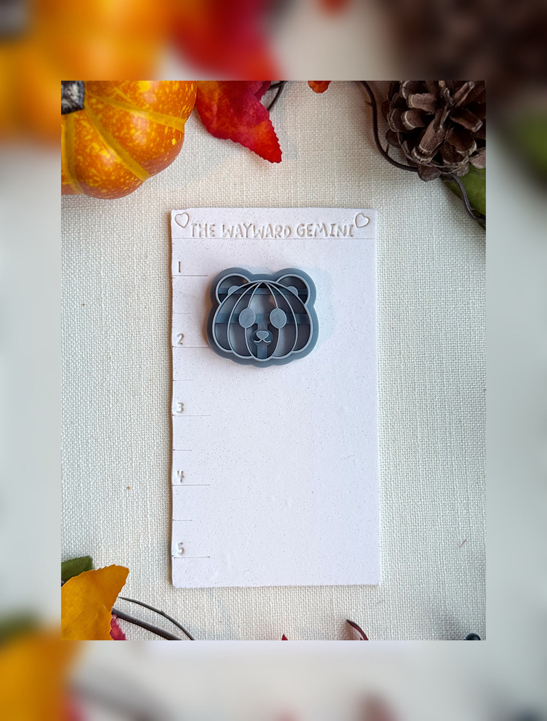 🧸 Pumpkin Panda Clay Cutter – Polymer Clay Tool for Halloween