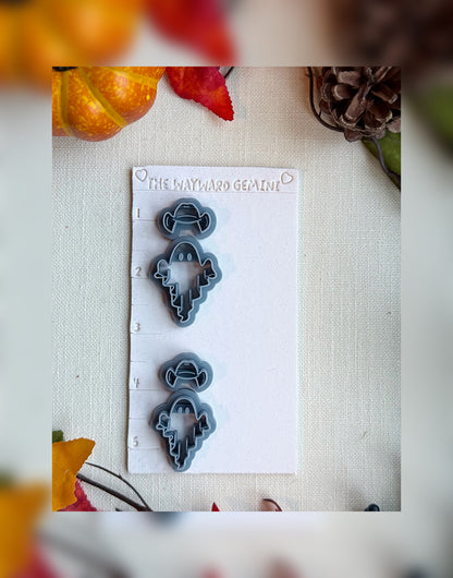🤠 I’m Dirty Dan! Cowboy Ghost Clay Cutter – Polymer Clay Tool