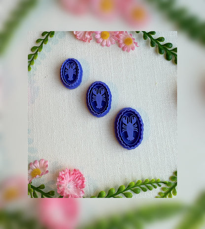 Lobster Cameo Clay Cutter – Polymer Clay Tool
