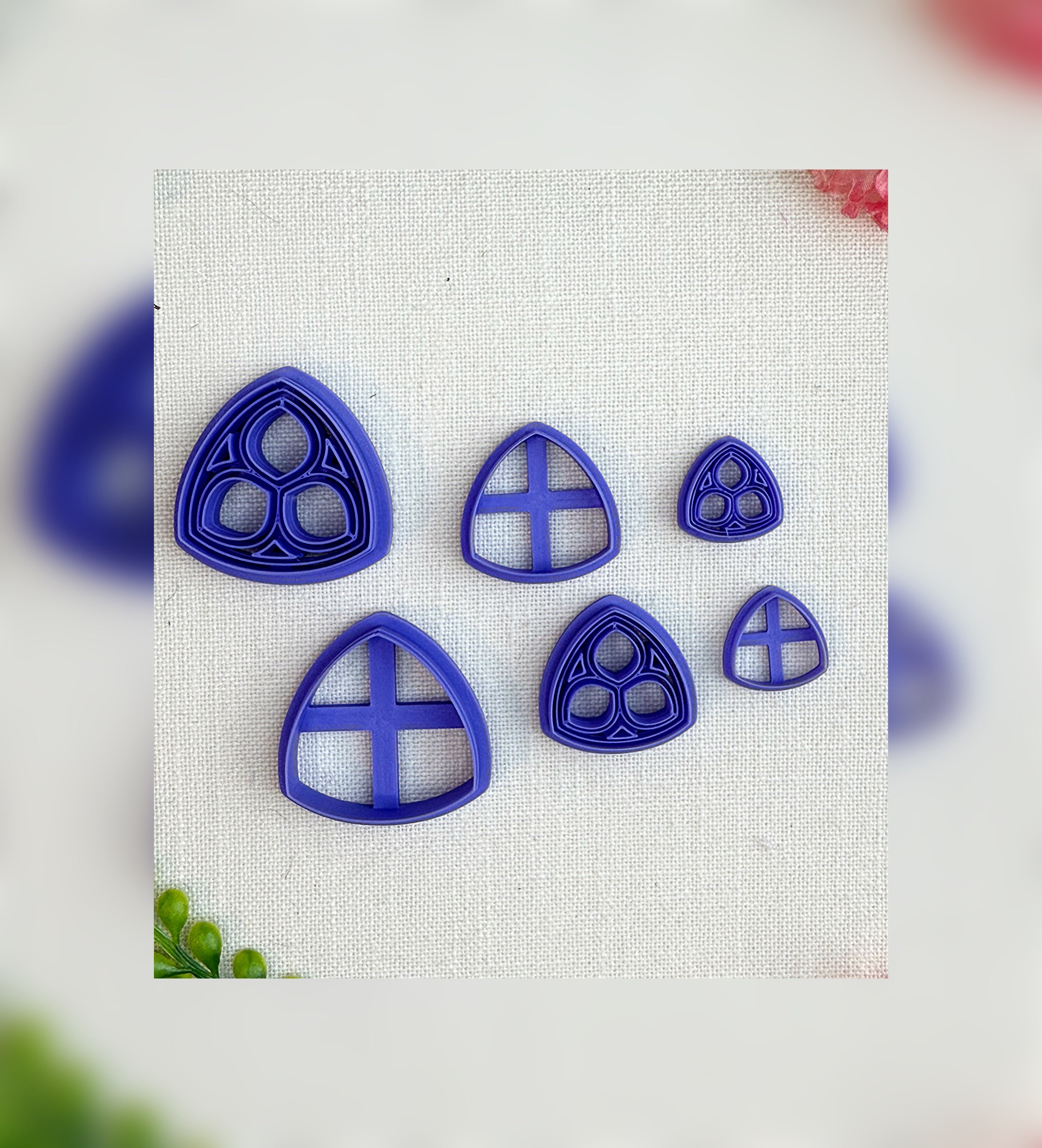 Gothic Trefoil Window Clay Cutter – Polymer Clay Tool
