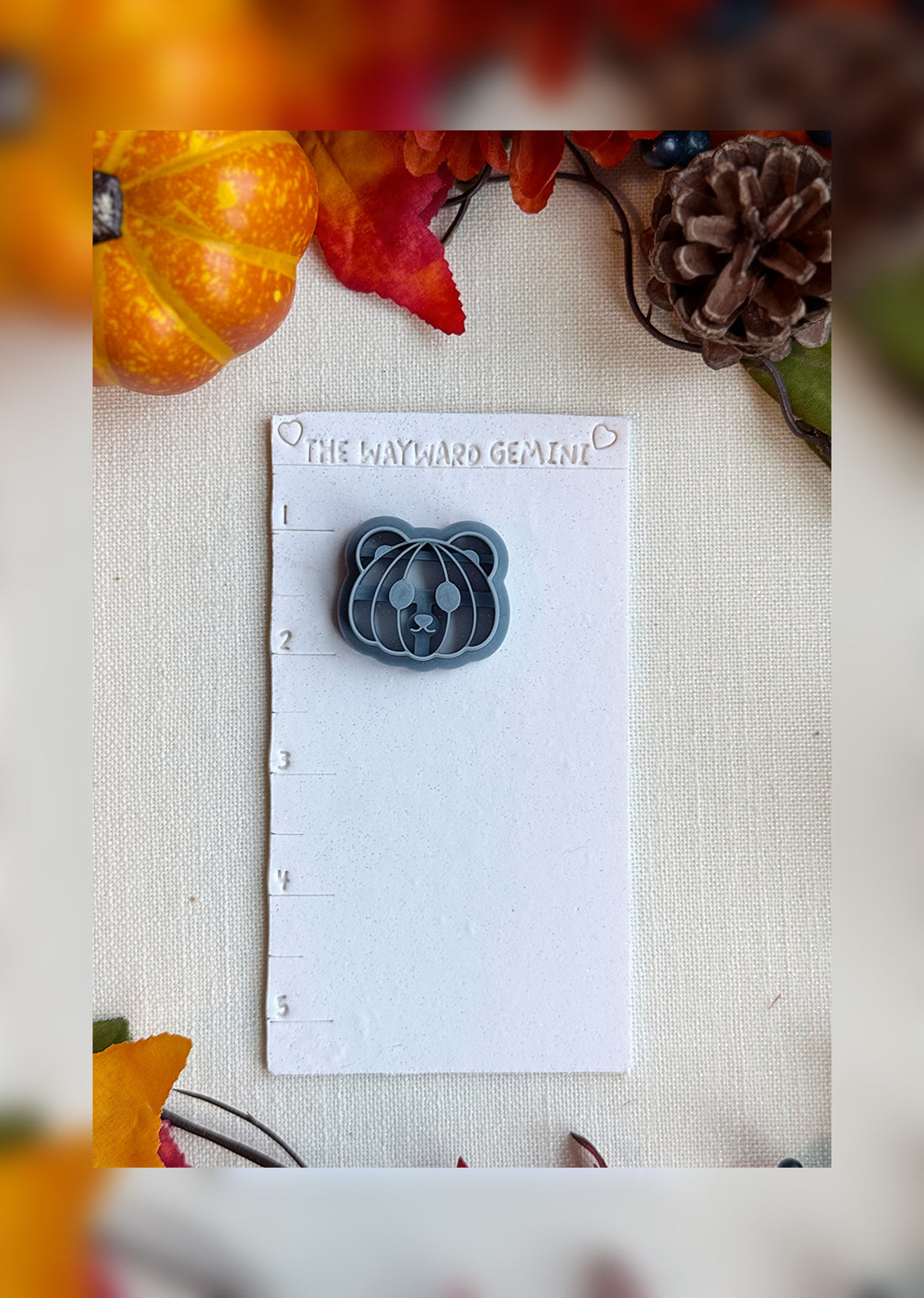 🧸 Pumpkin Panda Clay Cutter – Polymer Clay Tool for Halloween