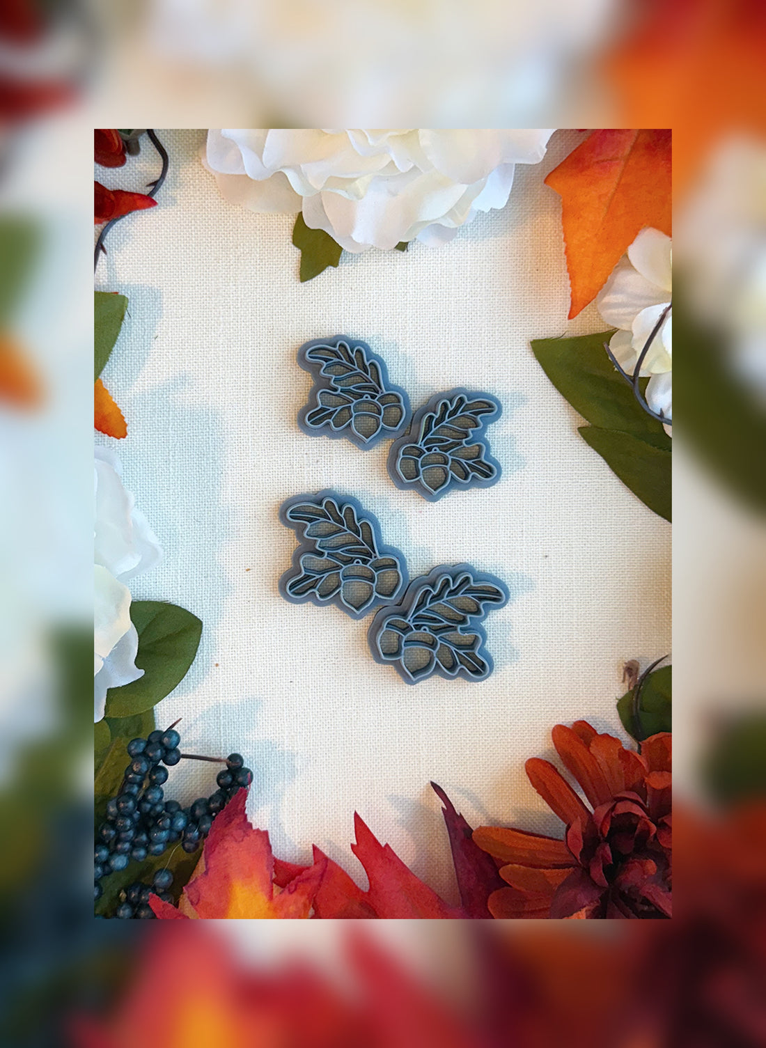 Autumn Acorn Bough Clay Cutter Set – Polymer Clay Tool