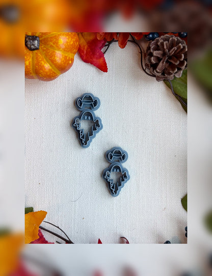 🤠 I’m Dirty Dan! Cowboy Ghost Clay Cutter – Polymer Clay Tool