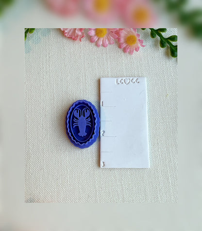 Lobster Cameo Clay Cutter – Polymer Clay Tool
