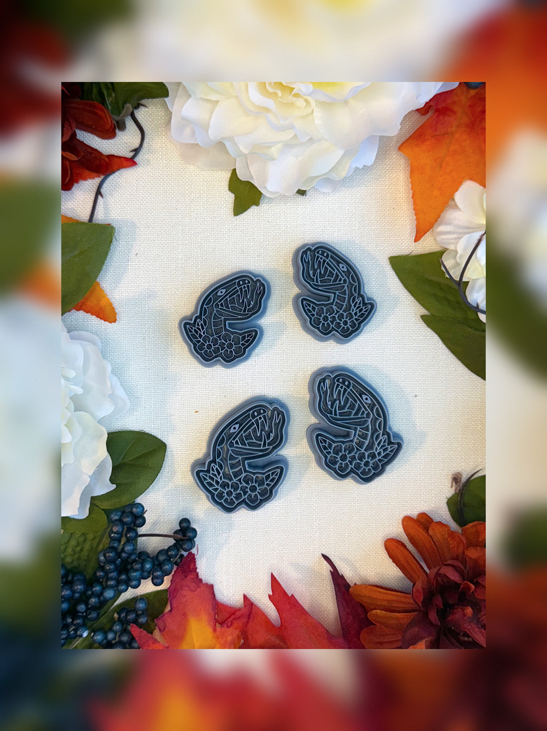 Floral Forest Serpent Clay Cutter | Polymer Clay Tool